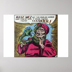 Horror vintage comics   70s Retro comic books Poster