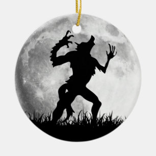 Horror Werewolf Full Moon Transformation - Cool Ceramic Tree Decoration