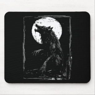 Horror Werewolf Head Halloween Mythology Wolf Shif Mouse Mat