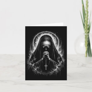 Horror Y Nun Demon Unholy Evil Occult Alt Y Goth Card