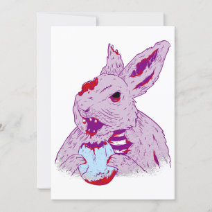 horror zombie Easter Egg Bunny rabbit scary Invitation