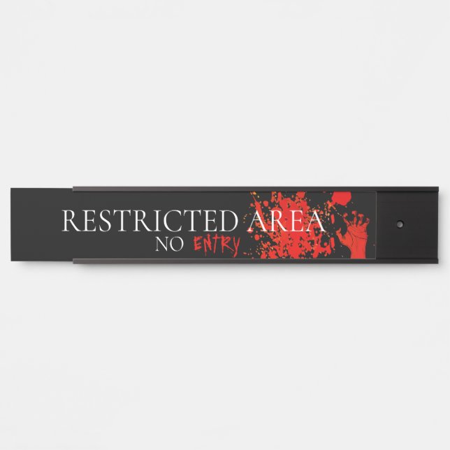 Horror Zombie Red Hand  Door Sign (Front)