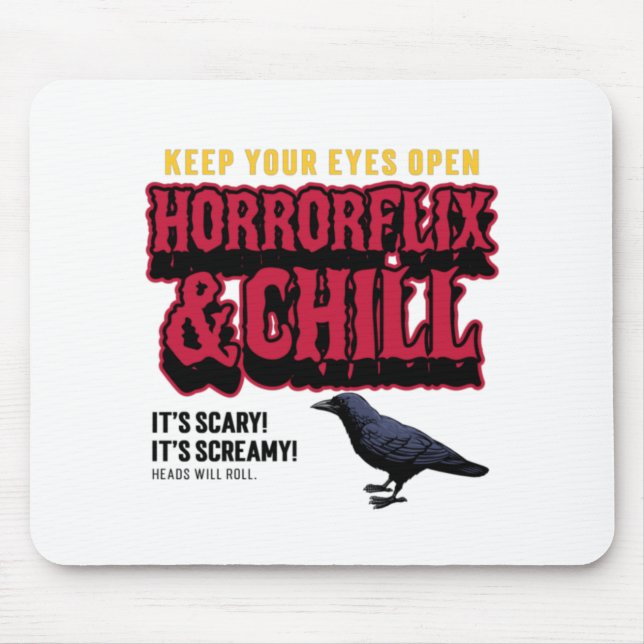Horrorflix And Chill Mouse Mat (Front)
