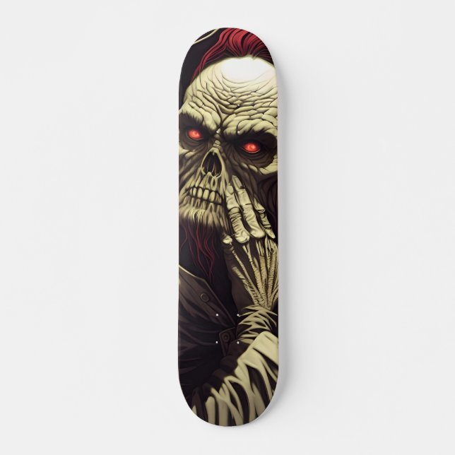 Horrorous Skeletal Ghost Skeletal Skateboard (Front)