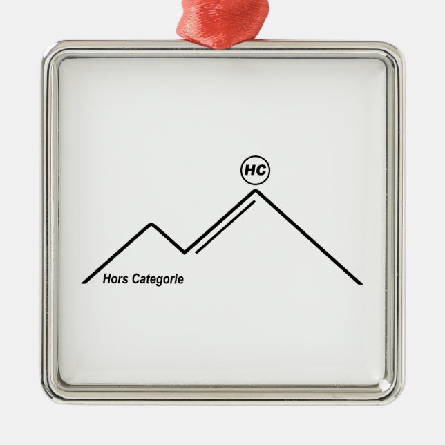 Hors Categorie Mountain Climb Cycling Metal Tree Decoration (Front)