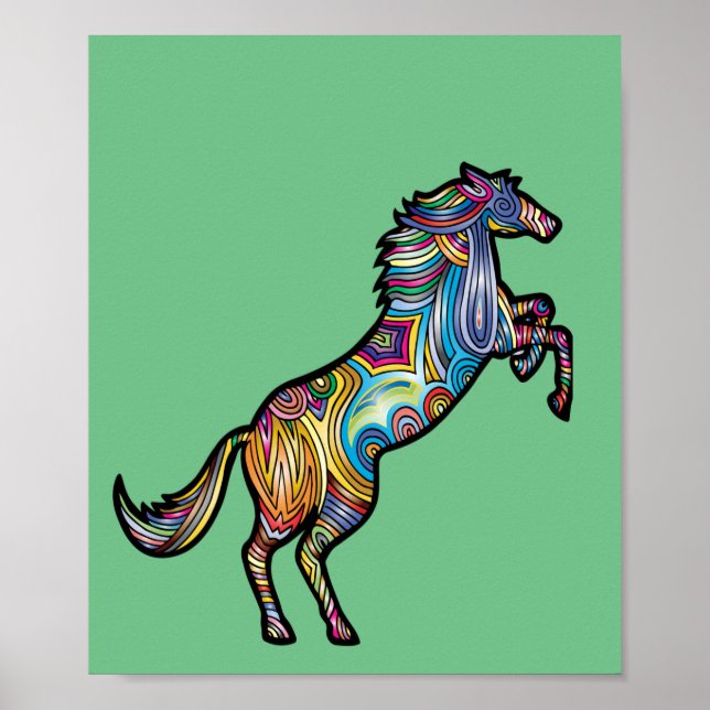 Horse 0f Colors Leaping Magneta Poster (Front)