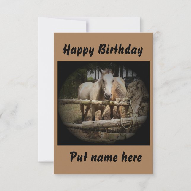 Horse 1 Birthday Card (Front)