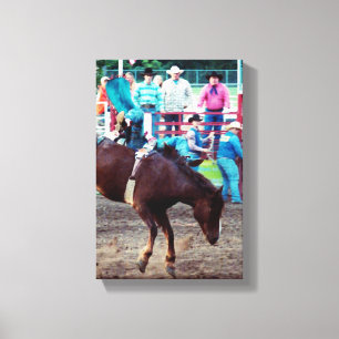 Horse 1, Cowboy 0 Canvas Print