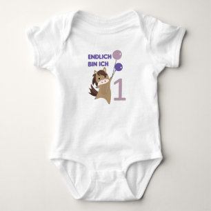 Horse 1st Birthday For Babies Cute Animals One Baby Bodysuit