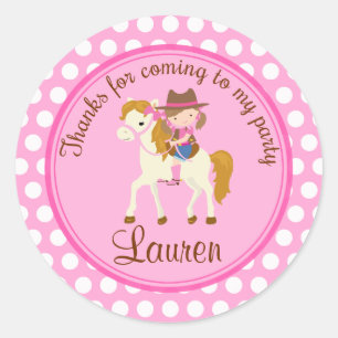 Horse 2inch round personalised favour tag