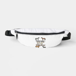 Horse 4th Birthday Vintage Engraving Kids Party De Bum Bags