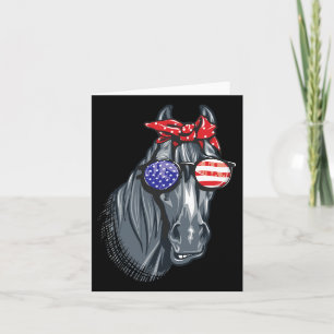 Horse 4th Of July Shirt Women Horse Graphic Americ Card