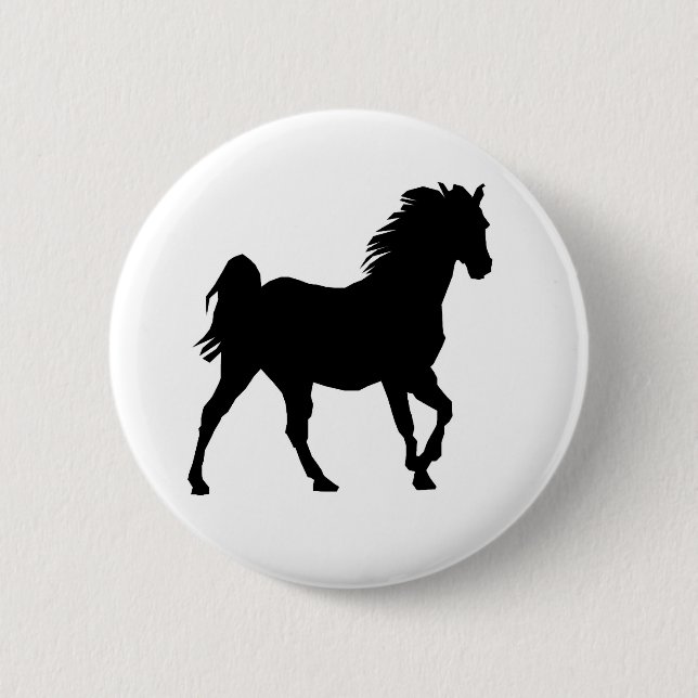 Horse 6 Cm Round Badge (Front)