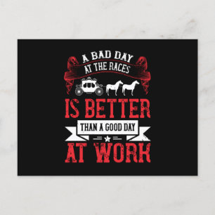 Horse - A Bad Day At The Races Is Better Postcard
