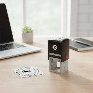 Horse Address Self-Inking Rubber Stamp