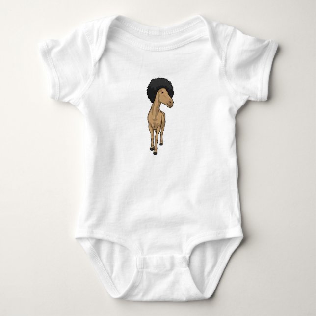 Horse Afro Baby Bodysuit (Front)