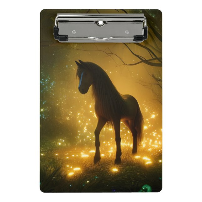 Horse Amongst The Fireflies Notebook Mini Clipboard (Front)