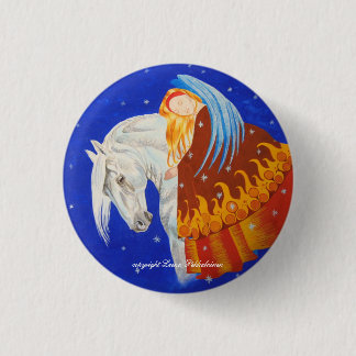 Horse and Angel 3 Cm Round Badge