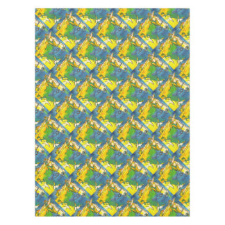 "Horse and Bridle Colourful Black Outline Art" #h Tablecloth