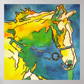 Horse and Bridle Poster