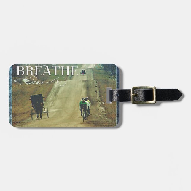 Horse and Buggy and Bicycles Luggage Tag (Front Horizontal)