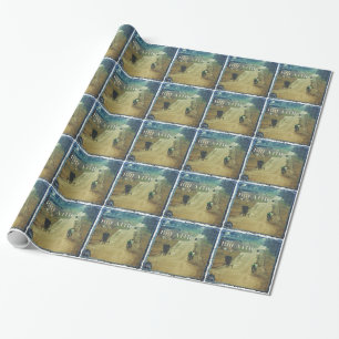 Horse and Buggy and Bicycles Wrapping Paper