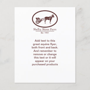 Horse and Buggy Logo Flyer