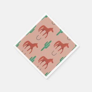 horse and cactus napkin