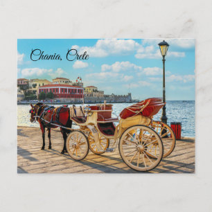 Horse and carriage holiday postcard