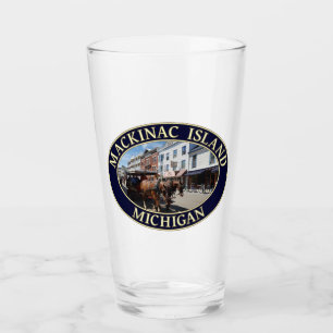 Horse and Carriage in Downtown Mackinac Island Glass