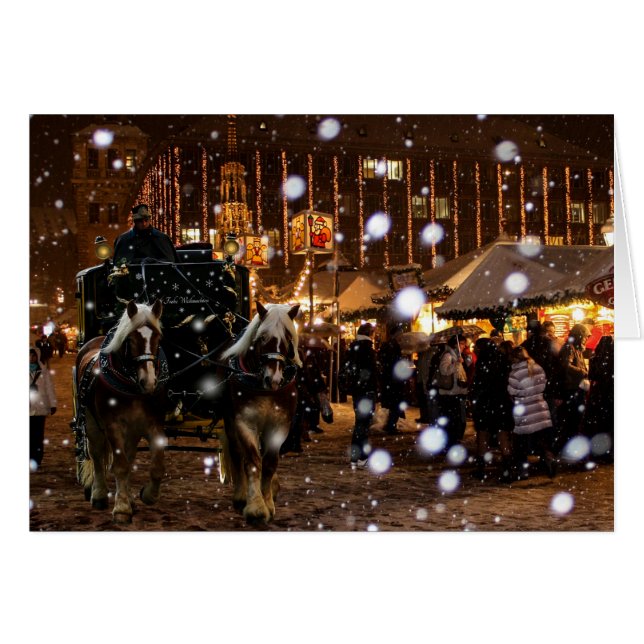 Horse and Carriage in Nuremberg at Christmas (Front Horizontal)