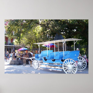 Horse and Carriage New Orleans French Quarter Poster