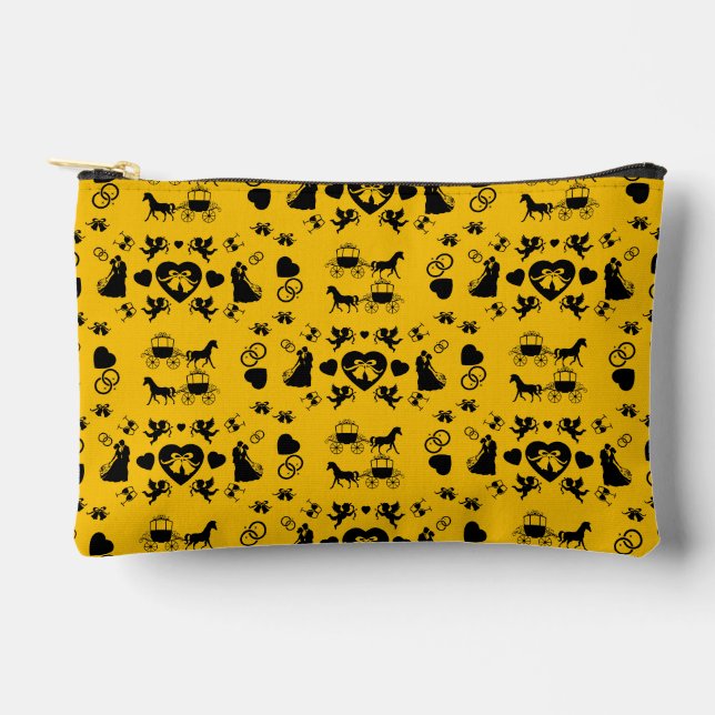Horse And Cart Romantic Wedding Accessory Pouch (Front)