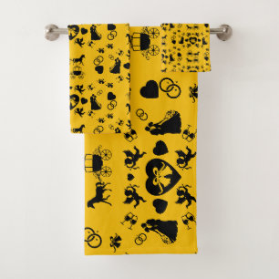 Horse And Cart Romantic Wedding Bath Towel Set