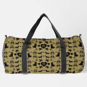 Horse And Cart Romantic Wedding Duffle Bag