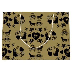Horse And Cart Romantic Wedding Large Gift Bag