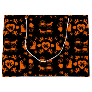 Horse And Cart Romantic Wedding Large Gift Bag