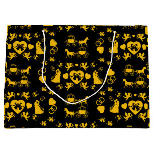 Horse And Cart Romantic Wedding Large Gift Bag