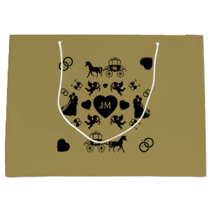 Horse And Cart Romantic Wedding Large Gift Bag
