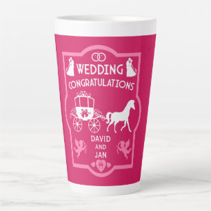 Horse And Cart Romantic Wedding Latte Mug