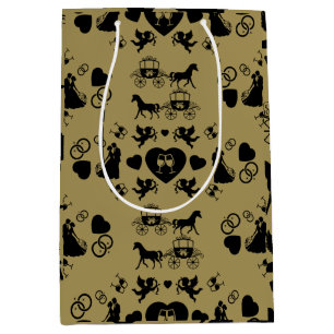 Horse And Cart Romantic Wedding Medium Gift Bag