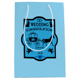 Horse And Cart Romantic Wedding Medium Gift Bag