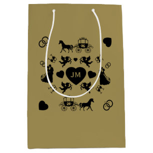 Horse And Cart Romantic Wedding Medium Gift Bag
