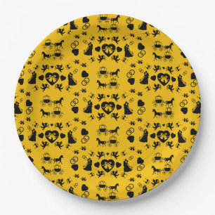 Horse And Cart Romantic Wedding Paper Plate