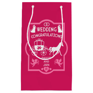 Horse And Cart Romantic Wedding Small Gift Bag