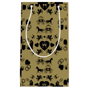 Horse And Cart Romantic Wedding Small Gift Bag