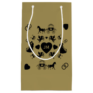 Horse And Cart Romantic Wedding Small Gift Bag