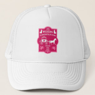 Horse And Cart Romantic Wedding Trucker Hat