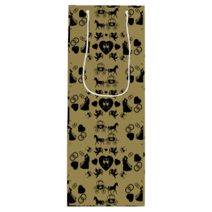 Horse And Cart Romantic Wedding Wine Gift Bag