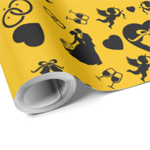 Horse And Cart Romantic Wedding Wrapping Paper